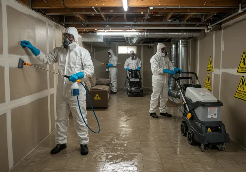 Basement Moisture Removal and Structural Drying process in Burns Flat, OK